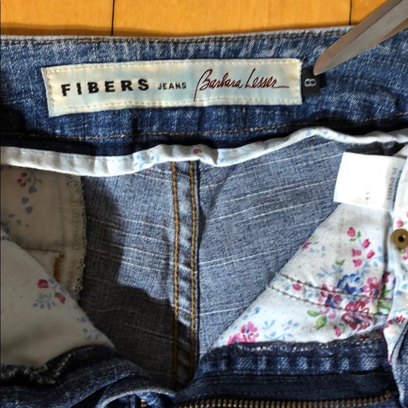 Fibers Jeans Crop Straight Leg Med Blue Wash Sz 8 - Picture 7 of 7